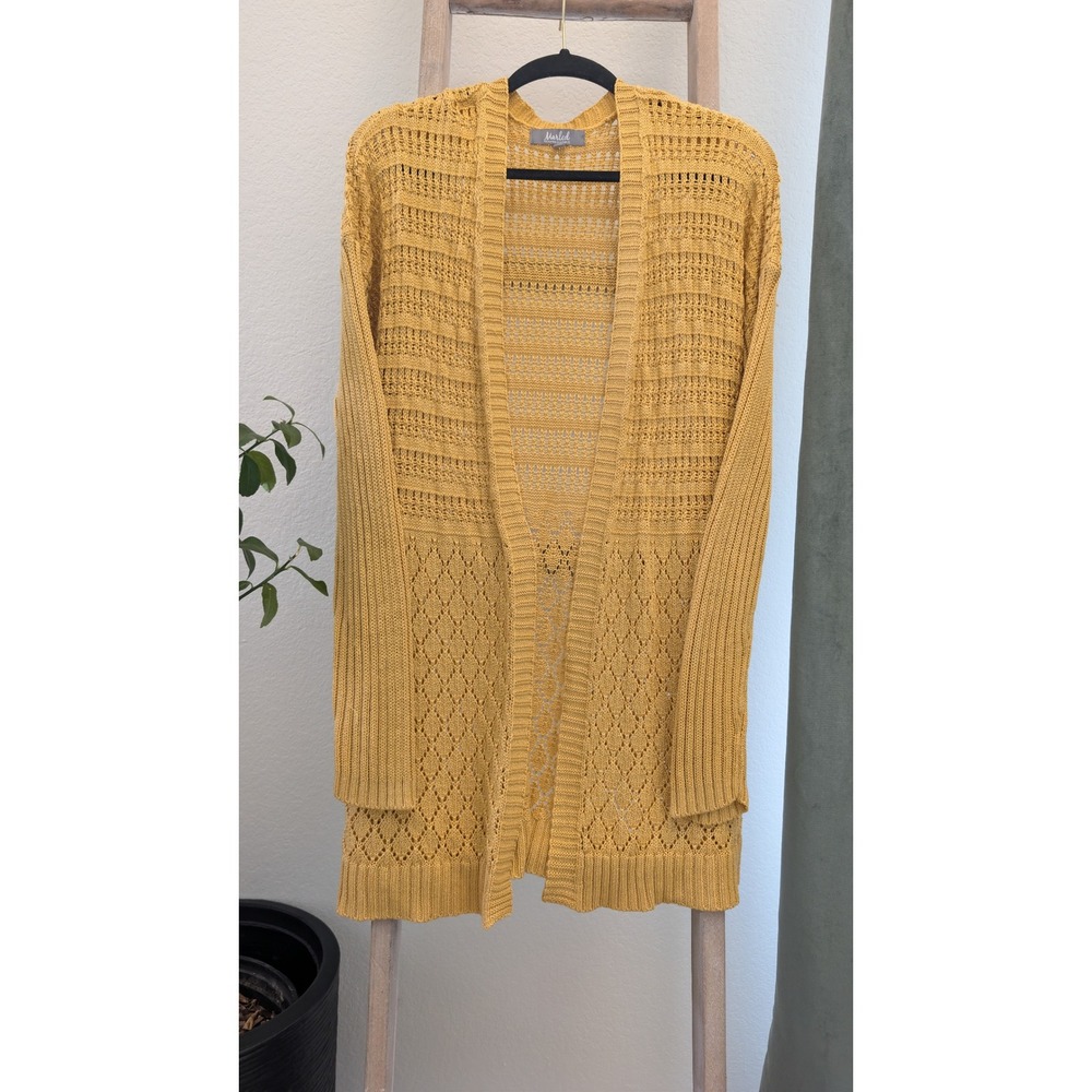 Marled Yellow Cardigan, size XL